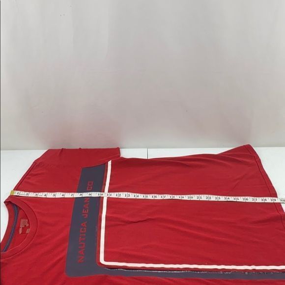 🌊Old School Nautical T Shirt Mens Red - Picture 7 of 8